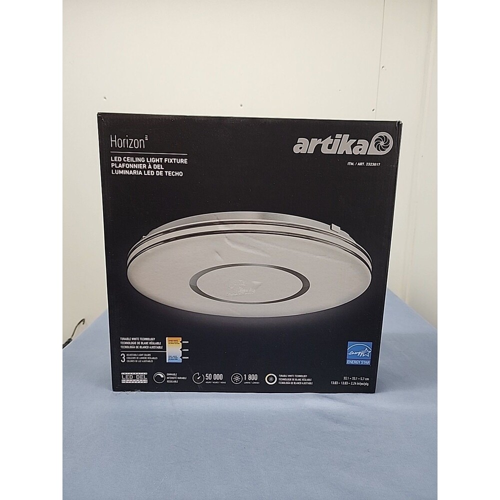 Artika Horizon LED  Ceiling Light Fixture 2323017 White 1800 Lumens Dimmable NEW